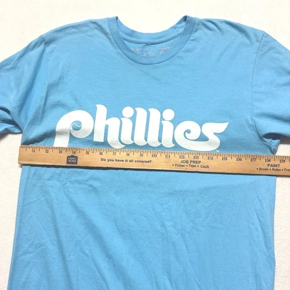 Mitchell & Ness Phillies T-Shirt Cooperstown Collection Blue Retro Tee Shirt M - Picture 6 of 8